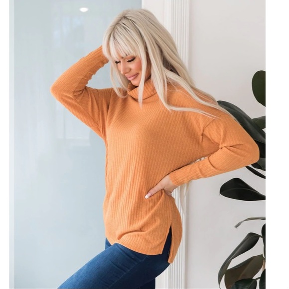 Mustard Turtleneck Sweater - Picture 5 of 6